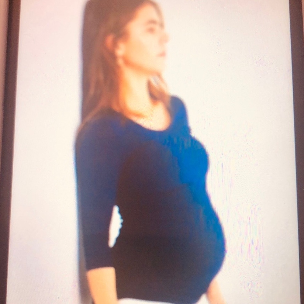 A Pea in the Pod Navy Scoop Neck Maternity SweaterTop